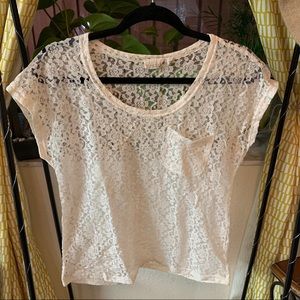Cream lace top